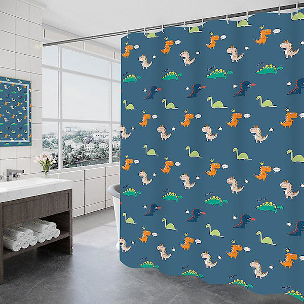 1 stk Dusjforheng Vanntett Muggsikkert Polyester Dyreprint Baderomsforheng (200CM x 180CM)