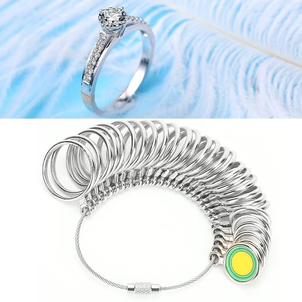 Metal Ring Sizer Fingerring Fingerstørrelsesmåler Smykkeværktøj Tilbehør US Størrelse