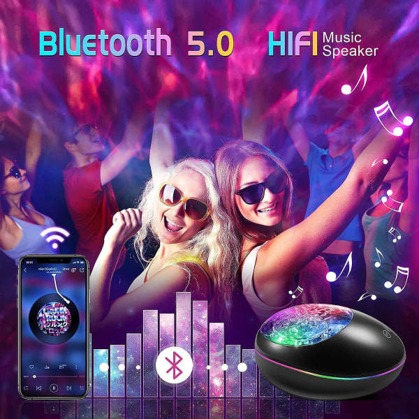 Starry Ocean Wave Projektor LED Nattljus - Kid Sovrum Inredning
