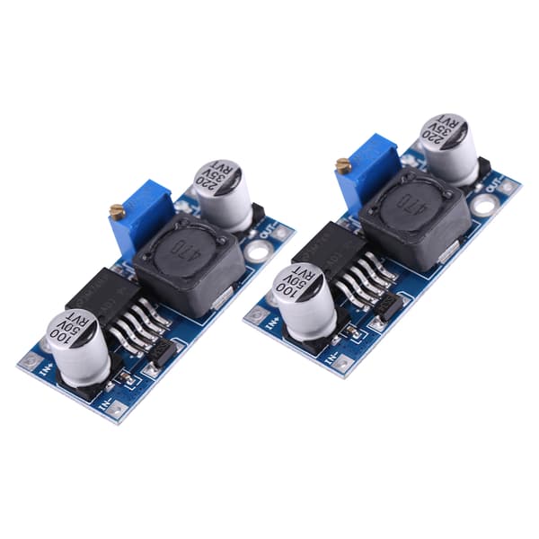 2 stk. DC-DC justerbare nedtrappingsstrømforsyningsmoduler Buck-omformere 3,2V~35V til 1,25V~35V 3A