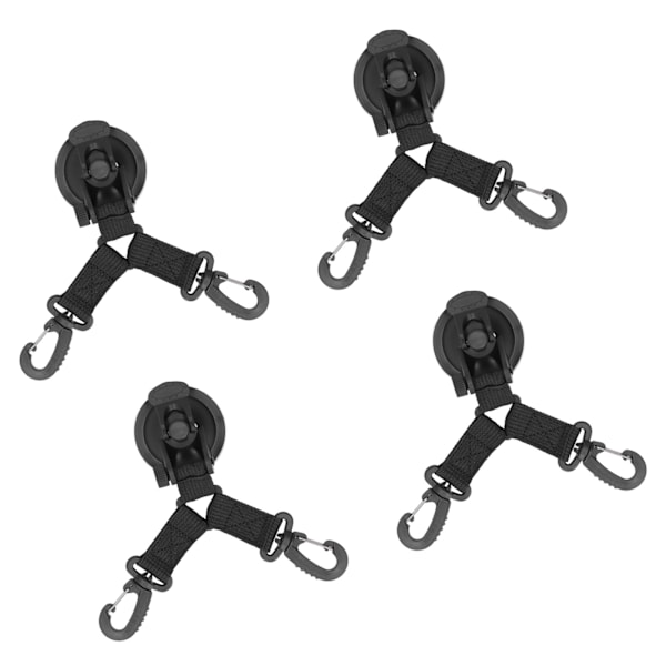 4PCS Sugkoppsförankring Flerfunktionell Tjänst Campingtält Sugkopp Utomhus Dubbelhuvud Säkringskrok