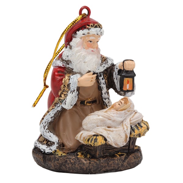 Jultomte Staty DIY Handgjord Handmålad Gammal Man Lykta Form Julgran Dekoration Hänge Prydnad