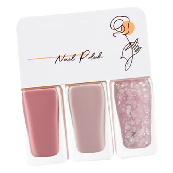 3-pack nagellackset på vattenbasis för kvinnor, lätt att ta bort, snabbtorkande nagellack för dejting, halloweenfest T14