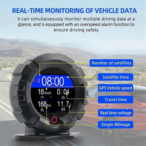 X95 GPS bilinklinometer med digitalt Head-Up Display