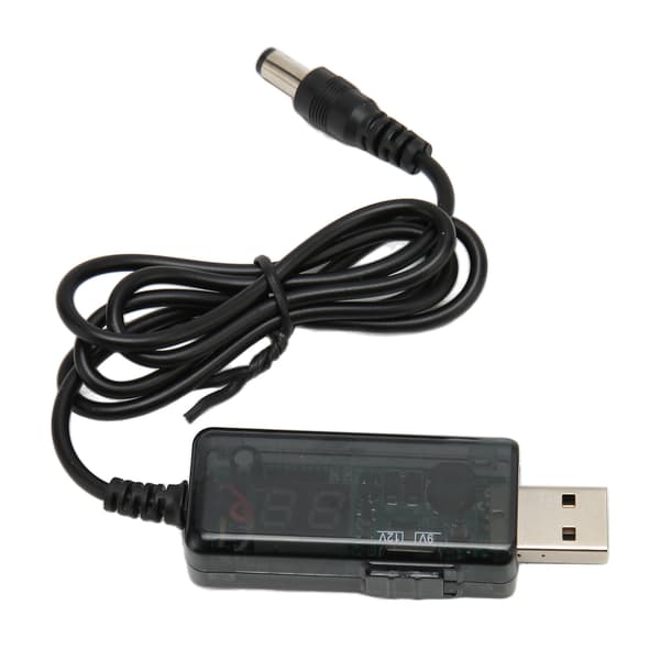 USB-forstærkerkabel 5V til 9V 12V justerbart bærbart DC USB Step Up-kabel med 3,5 x 1,35 mm stikspids til ventilator bordlampe