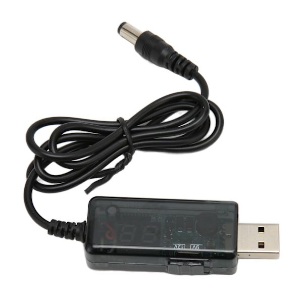 USB-forsterkerkabel 5V til 9V 12V Justerbar bærbar DC USB Step Up-ledning med 3,5 x 1,35 mm kontakt for viftebordlampe