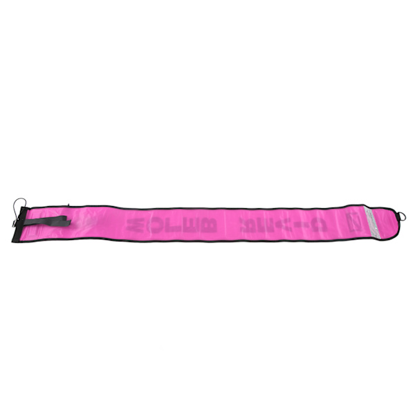 150x15cm Scuba Diving Surface Marker Bøje High Visibility Oppustelig Surface Marker Signal Tube Pink