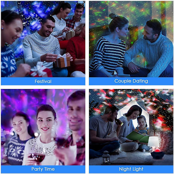 Bluetooth Galaxy Stjernehimmel Projektorlampe med Musik Synkronisering Nattlys