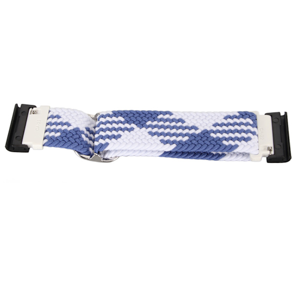 Nylon klockbytesrem Elastisk andningsbar vävd justerbar 26 mm spänne klockarmband för Vertix 2 Blå Vit