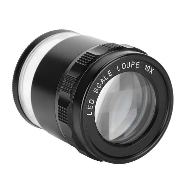 8LED 10X Forstørrelsesglas med Skala Høj Definition Justerbart Forstørrelsesglas