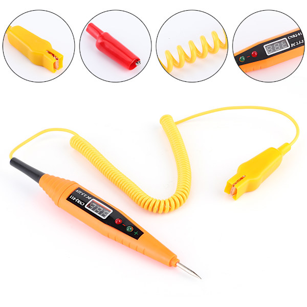 DC2.5-32V Digitalt Batterispændingstester Lyssystem Probe Kredsløb Test Pen Bil Diagnostic Tool