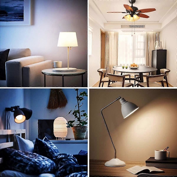 LED Färglampa, 40W Ekvivalent (4-pack), E27 Fjärrkontroll Varmvit (2700K) Färgskiftande 5W Lampa - RGB 12 färgval - Edison Skruv