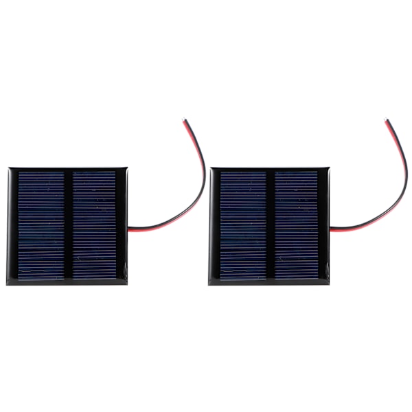 2 stk. 5,5V 0,6W kablet solpanel multifunktionelt bærbart mini solpanel polysilicium