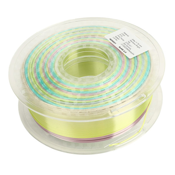 PLA Filament Farvegradient Regnbue Multifarvet Silkeblank 1,75 mm 3D-printer Filament