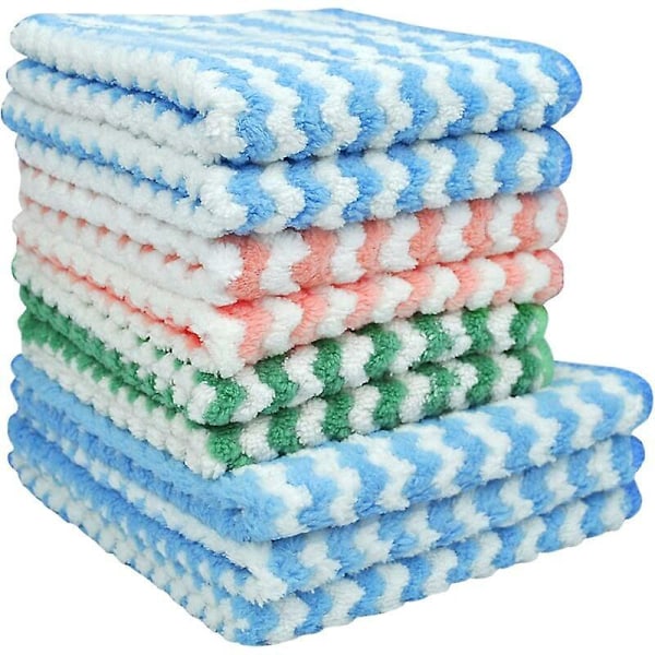 9 stk. Mikrofiber Rengjøringskluter Multifunksjon Mikrofiber Rengjøringsklut Håndklær og Oppvaskkluter Rengjøringskluter Kjøkkenhåndklær Vaskbare Gjenbrukbare