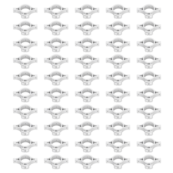 50 stk elektriske gjerdeisolatorer Pulse elektriske gjerdeterminalstangisolatorer med 3,2 cm hull for Farm Grey