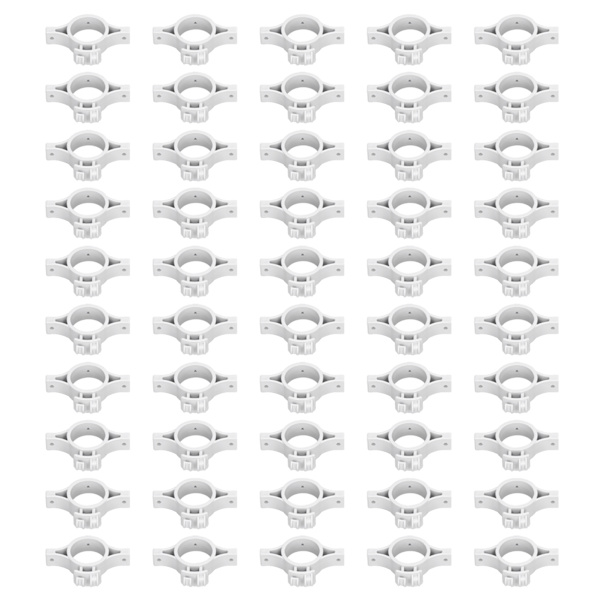 50 stk elektriske gjerdeisolatorer Pulse elektriske gjerdeterminalstangisolatorer med 3,2 cm hull for Farm Grey