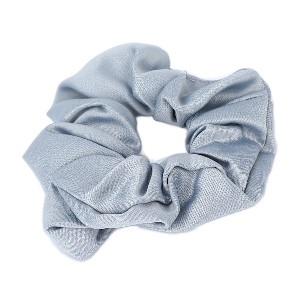 Elastiska hårscrunchies enfärgade mjuka tyghårband scrunchies håraccessoarer för flickorSilvergrå