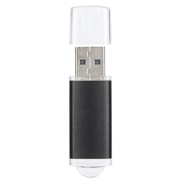 USB Flash Drive Transparent Cover Black Portable Storage Memory Stick til PC Tablet 128GB