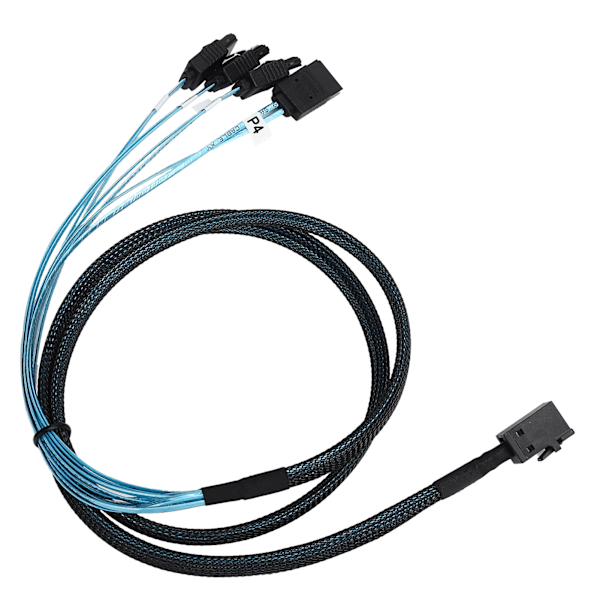 Mini SAS HD 12 Gt/s SFF-8643 - 4 SATA LSI-sovitinkortin kaapeli 1 m/1,1 jaardia punottua kuparia, vaihto