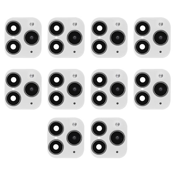 10 stk. kamera klistermærke linse cover skift falsk beskyttelsesfilm til IOS 11 til IOS X/xr/xs MaxSilver