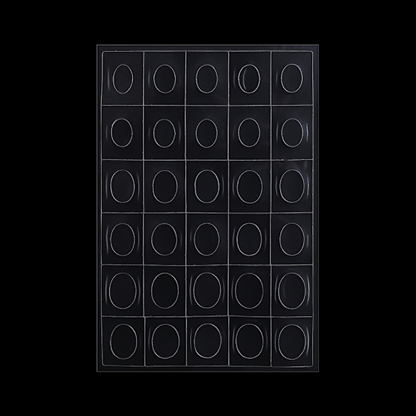 Negle-ædelstens stencil guider skabelon klistermærke gennemsigtig plast ark DIY manicure værktøj (oval)