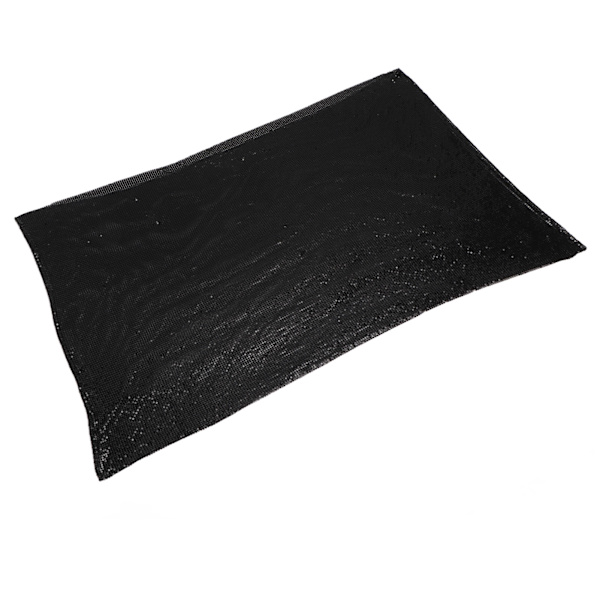 Rhinestones Tyg 45x150cm Svart Glänsande Utsökt Metall Paljetter Mesh Tyg Flexibelt aluminiumplåt