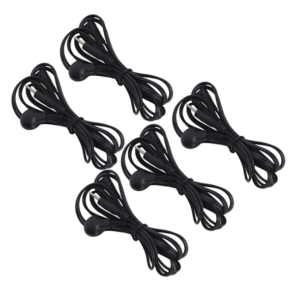 5 stk elektrodeledning sort 2,5 mm stik elektrodeledning til TENS Machine Digital Treatment Machine 3,9 fod