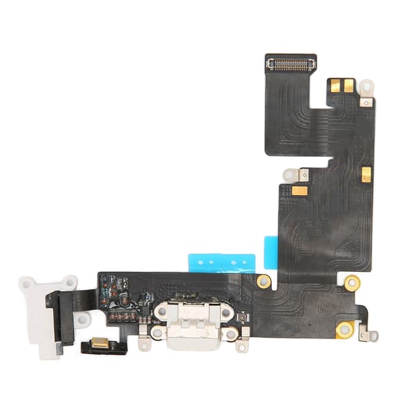 Telefonladeport Flexkabel med Hodetelefonport Mikrofonfunksjon for IPhone 6 Plus Hvit