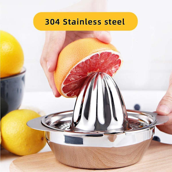Manuell citrusjuicer i rostfritt stål - Maskinsäker apelsin-, citron- och limepressare
