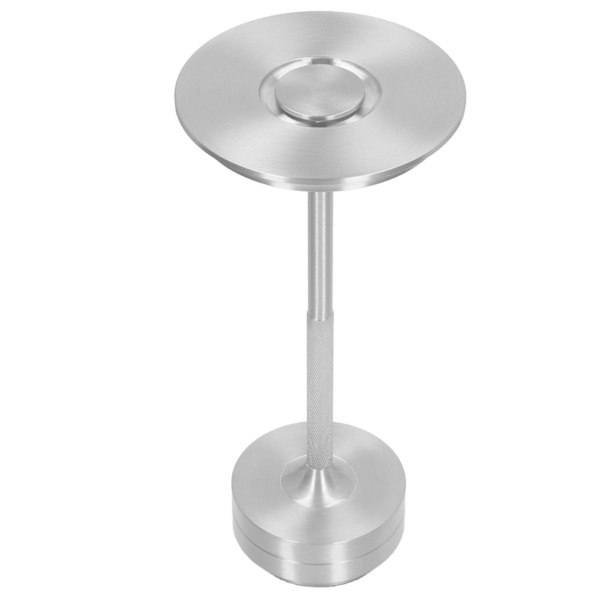 LED-bordslampa, uppladdningsbar, 16 färger, bärbar, modern metall RGB-skrivbordslampa med fjärrkontroll för vardagsrum, kontor, silver