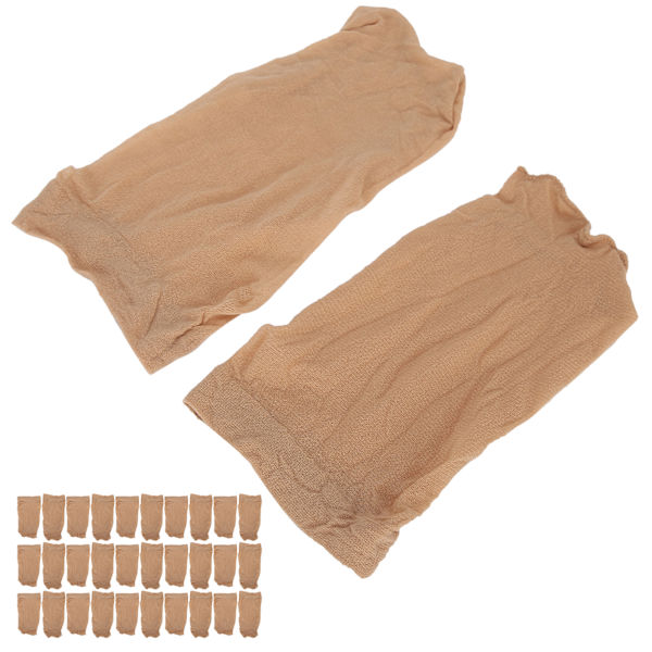 30st Professionell Strumpa Peruk Cap Stretchig Elastisk Tvättbar Bärbar Hårnät SetFleshcolor