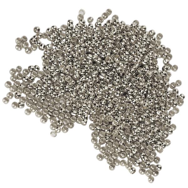 500 st Crimp Beads Runda Distanslösa Stopp Terminators Toppar för Halsband Armband DIY Platina Plätering