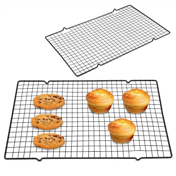 Køle- og bagerist i rustfrit stål, non-stick bageplade til kiks / kage / brød