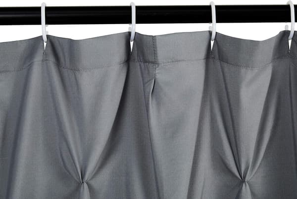 Grå-183x183cm-Vaffelvevd dusjforheng, polyester