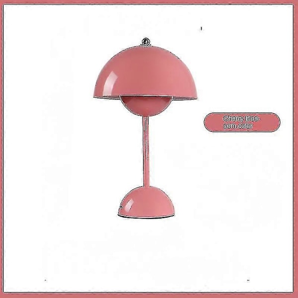 Bordlampe, Øyevennlig LED Blomsterpotte Bordlampe Bærbar For Skole - CNH Rosa