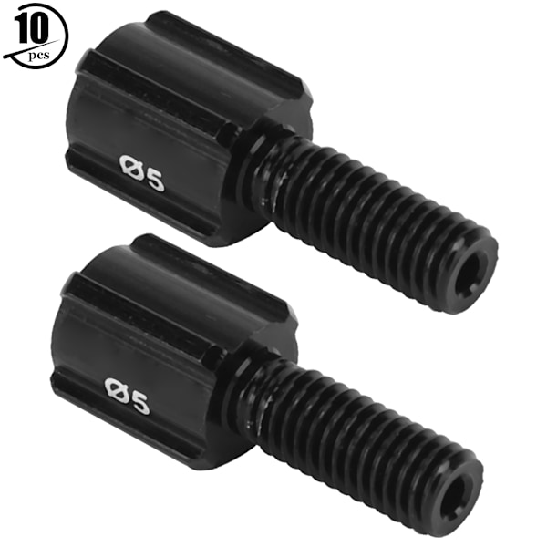 10 kpl RC122 Black Road Bike takavaihtajan jarrukaapelin peukalovaihteen säätöruuvi M5