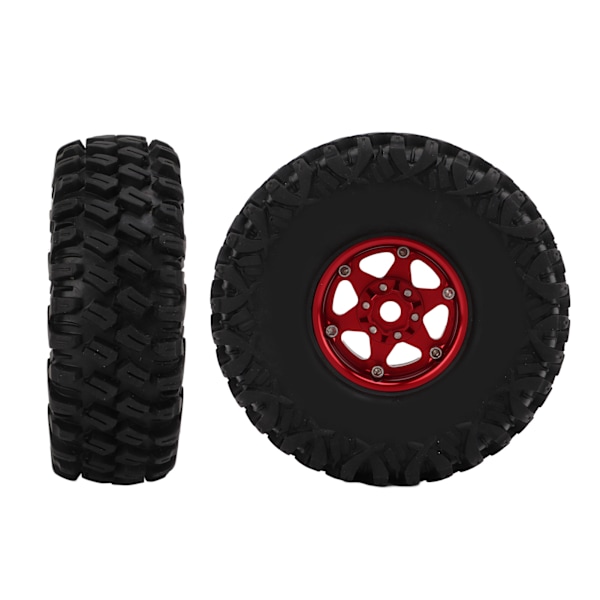 2 kpl/setti 1,9 tuuman 120 mm muoviset renkaat vanteine Axial SCX10 D90 F350 1/10 RC-autoon, punainen ja musta