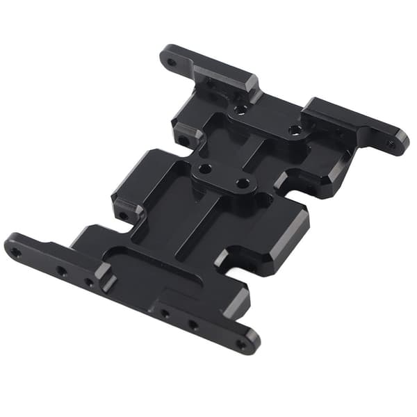 Gearkassebundplade i aluminiumslegering sort til AXIAL SCX10 / TFL Carframe RC-tilbehør