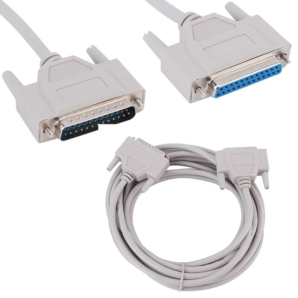 5m/16,4ft Parallel Forlængerkabel 25 Pin DB9 Han til Hun til Mach3 Graveringsmaskine