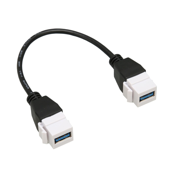USB3.0 Keystone Jack Inserts -kaapeli USB3.0 naaras - naaras Keystone Insert seinälevyn lähtöpaneelin sovittimen liitinkaapeli