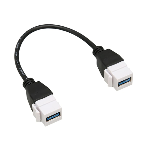 USB3.0 Keystone-stik indsætter kabel USB3.0 hun-til-hun-keystone-indsats Vægplade Outlet Panel Adapter Connector Kabel