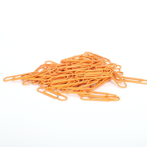 3 æsker papirclips orange små bærbare formede søde nåle til regninger filsortering