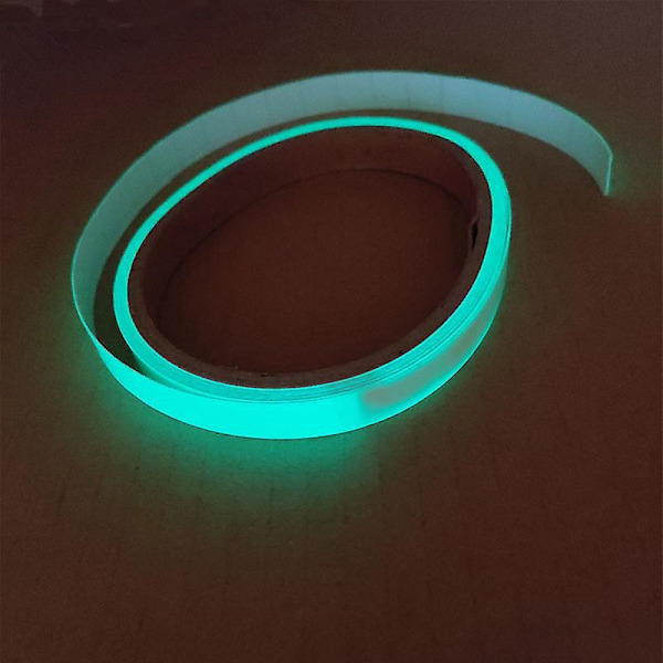 Glow in the Dark Tape - 4 stk, 3m x 10mm, Selvklebende, Premium Kvalitet, Sikkerhetsmerking