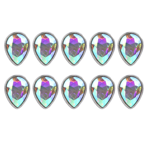 10 st Rhinestones Patchable Stylish Bright Edged Claw Rhinestone för DIY Hand‑Made DekorationAB Färg