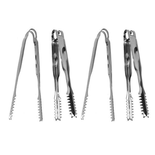 10 stk. istang i rustfritt stål, matserveringstang, enkel å rengjøre, sterkt grep, allsidig for fest, kjøkken, grill, BBQ, bar, 17,6 cm / 6,9 tommer