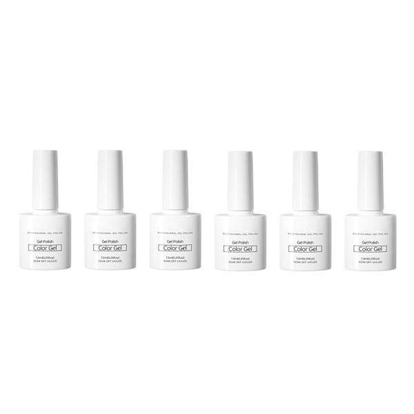 Gel nagellack kit 6 färger professionell långvarig ljus färg harts nagellack för alla årstider
