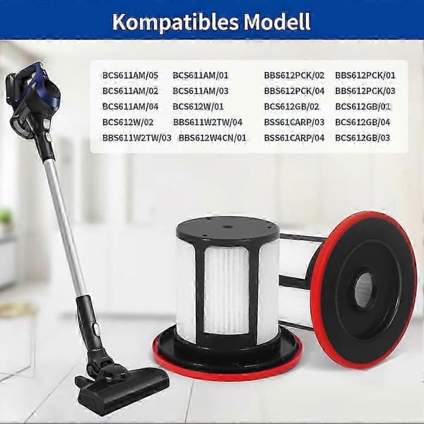 2 filtre til Bosch Unlimited 6 støvsugertilbehør reservedele KIT