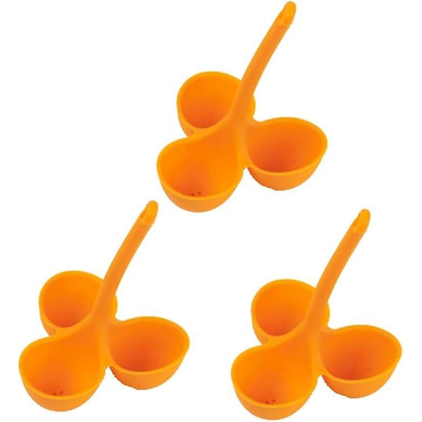 3 Stykker Stativ Holder Koke Egg Koker Kokte Egg Eggepocherer Kokesilikon Egg for Kjøkken