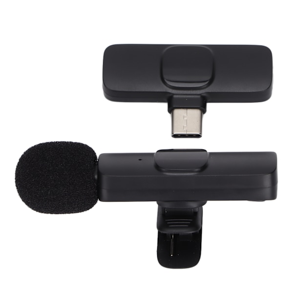 Trådløs mikrofon Lavalier Lapel mikrofonklips på videomikrofon for live utendørs mobiltelefon